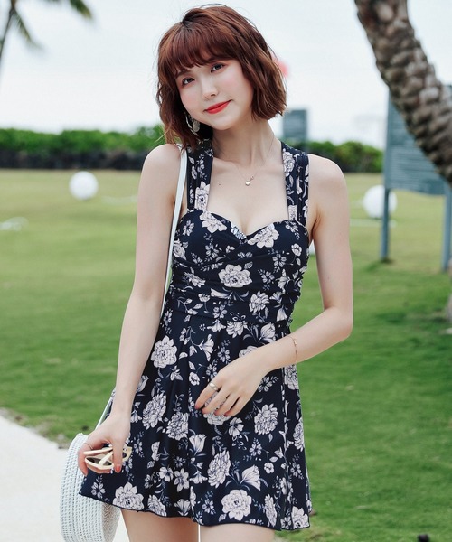 水着 お洒落柄バッククロスワンピ オールインワン 水着 Teddyshop テディショップ のファッション通販 Zozotown