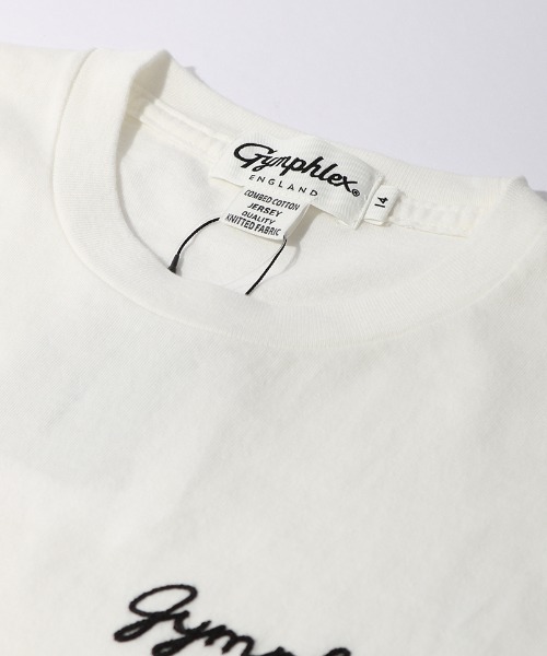 GYMPHLEX（ジムフレックス）の「[GYMPHLEX/ジムフレックス] ロゴ刺繍Tシャツ（Tシャツ/カットソー・レディース・ホワイト/グレー/ネイビー/ホワイト×ネイビー/ブラック/ベージュ/ホワイト×カーキブラウン/チャコール/ライトベージュ・14/L/M）」の15枚目の写真