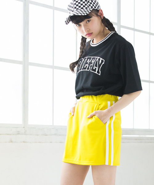 WEGO（ウィゴー）の「WEGO/サイドラインスカパン（スカート・レディース・ホワイト/ネイビー/ブラック系その他/ブラック/イエロー/その他1・FREE）」の5枚目の写真