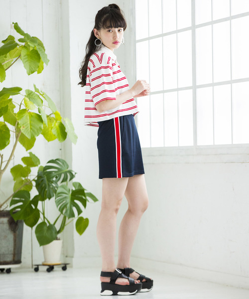 WEGO（ウィゴー）の「WEGO/サイドラインスカパン（スカート・レディース・ホワイト/ネイビー/ブラック系その他/ブラック/イエロー/その他1・FREE）」の15枚目の写真