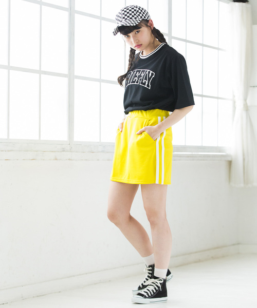 WEGO（ウィゴー）の「WEGO/サイドラインスカパン（スカート・レディース・ホワイト/ネイビー/ブラック系その他/ブラック/イエロー/その他1・FREE）」の21枚目の写真