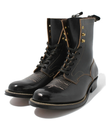 AUTHENTIC SHOE&Co. レースアップブーツ 27 ブラック×カーキ