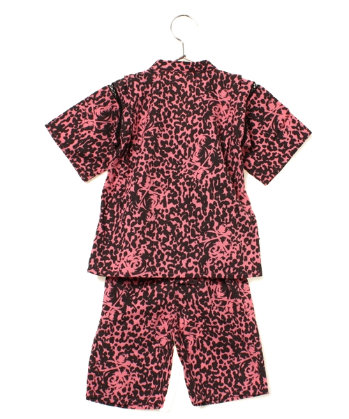 HYSTERIC MINI（ヒステリックミニ）の「Animal mini face camo 総柄 じんべえ（浴衣・キッズ・ブラック/イエロー/ピンク・100/120）」の4枚目の写真