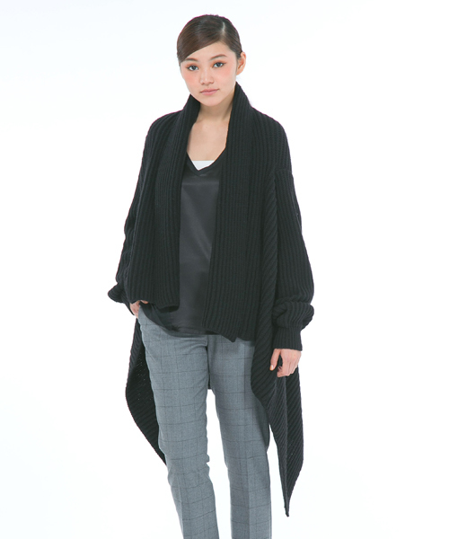 JOSEPH（ジョセフ）の「STRUCTURED KNIT カーディガン（カーディガン/ボレロ・レディース・グレー系/ブラック系/ダルブルー系・MEDIUM）」の2枚目の写真