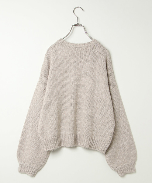 VENCEEXCHANGE（ヴァンスエクスチェンジ）の「ケーブルニット（ニット/セーター・レディース・ブラック/ベージュ/グレー・MEDIUM）」の6枚目の写真