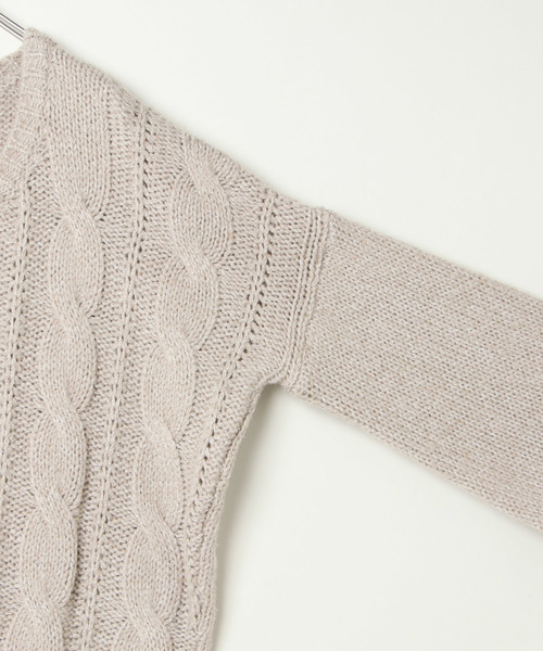 VENCEEXCHANGE（ヴァンスエクスチェンジ）の「ケーブルニット（ニット/セーター・レディース・ブラック/ベージュ/グレー・MEDIUM）」の7枚目の写真