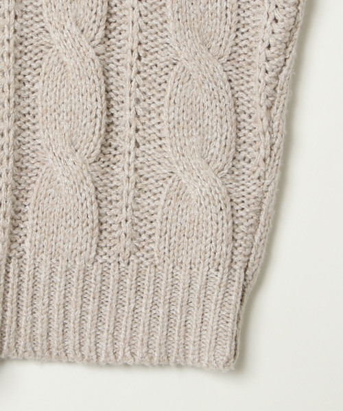 VENCEEXCHANGE（ヴァンスエクスチェンジ）の「ケーブルニット（ニット/セーター・レディース・ブラック/ベージュ/グレー・MEDIUM）」の8枚目の写真