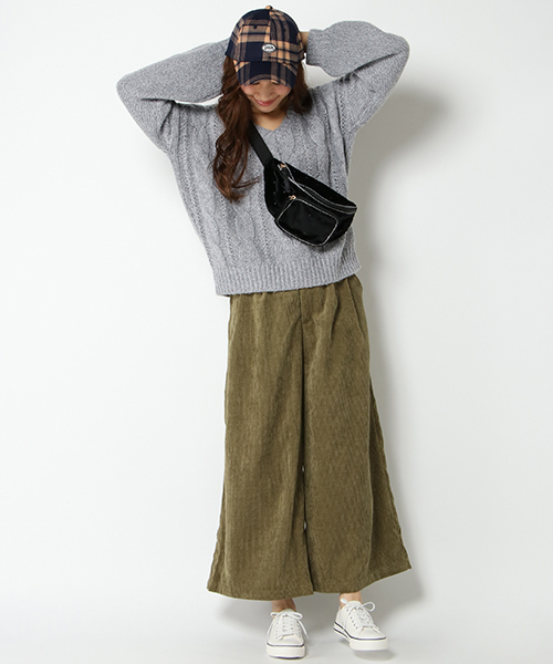 VENCEEXCHANGE（ヴァンスエクスチェンジ）の「ケーブルニット（ニット/セーター・レディース・ブラック/ベージュ/グレー・MEDIUM）」の11枚目の写真