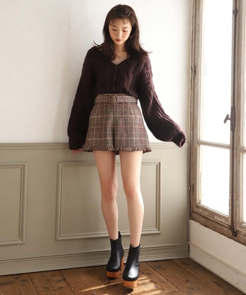 one after another NICE CLAUP（ワンアフターアナザーナイスクラップ）の「厚底サイドゴアブーツ（ブーツ・レディース・ブラック/ブラウン・SMALL/MEDIUM/LARGE）」の5枚目の写真