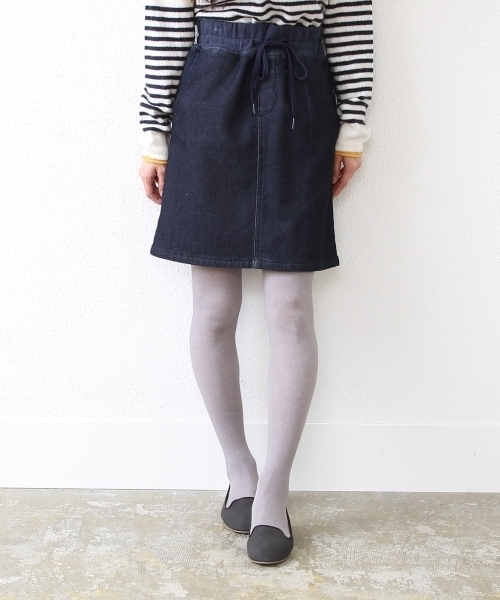 coen（コーエン）の「イージースウェットリブスカート（スカート・レディース・ブラック/ネイビー・MEDIUM/LARGE）」の2枚目の写真