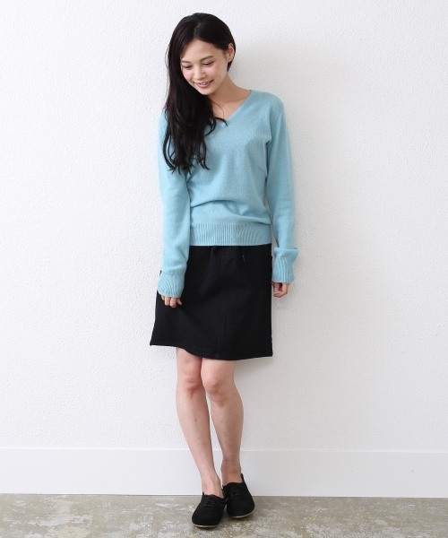 coen（コーエン）の「イージースウェットリブスカート（スカート・レディース・ブラック/ネイビー・MEDIUM/LARGE）」の11枚目の写真