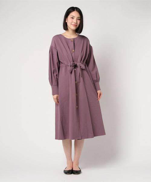 archives（アルシーヴ）の「ハトメリボンガウンワンピース（ワンピース・レディース・ブラウン/モカ/ベージュ/パープル/ラベンダー/ピンクベージュ・MEDIUM）」の6枚目の写真