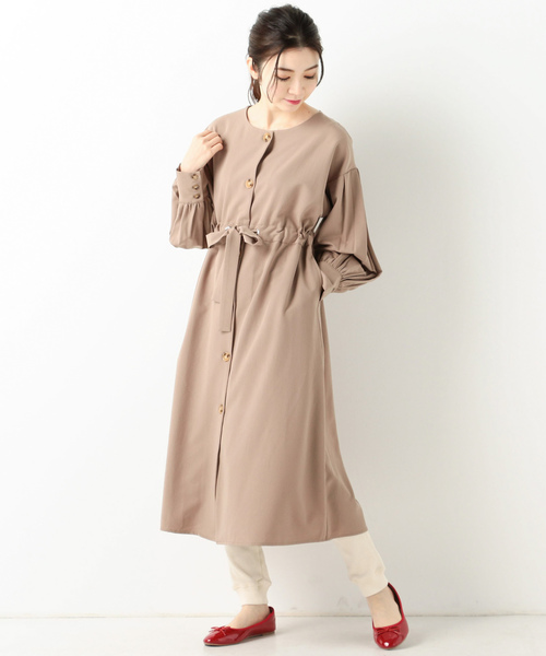 archives（アルシーヴ）の「ハトメリボンガウンワンピース（ワンピース・レディース・ブラウン/モカ/ベージュ/パープル/ラベンダー/ピンクベージュ・MEDIUM）」の4枚目の写真