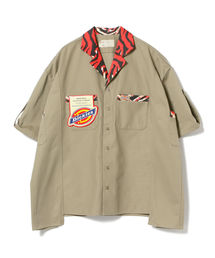 77circa dickies raybeams 再構築 ドッキング シャツ Ray BEAMS - 77circa dickies raybeams 再構築 ドッキング シャツの