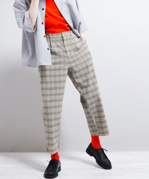 EMMA CLOTHES | ダッドグレンチェック柄ワイドテーパードパンツ(その他パンツ)