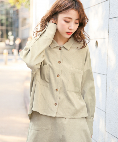 Heather（ヘザー）の「カイキンワイドシャツ長袖　 830710（シャツ/ブラウス・レディース・ホワイト系その他/ベージュ/グリーン/ブルー系その他・FREE）」の17枚目の写真