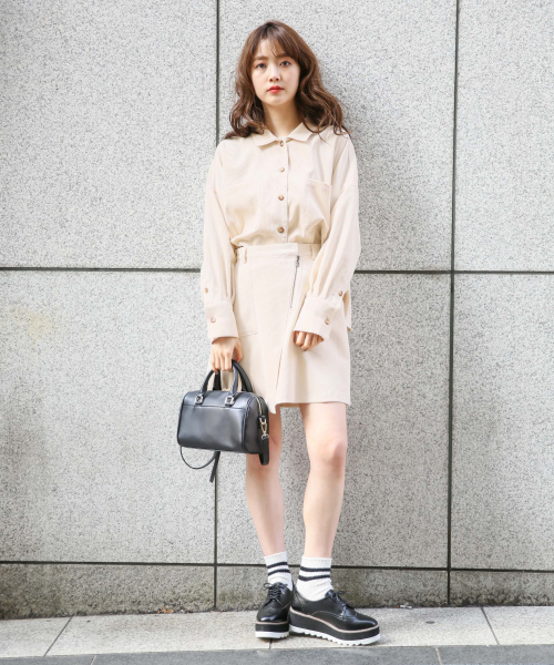 Heather（ヘザー）の「カイキンワイドシャツ長袖　 830710（シャツ/ブラウス・レディース・ホワイト系その他/ベージュ/グリーン/ブルー系その他・FREE）」の19枚目の写真