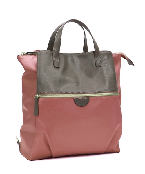 BASE（ベース）の「【WEB限定カラーあり】 3way バイカラー ナイロンリュック ユニセックス（バックパック/リュック・レディース・ブラック/ベージュ/ネイビー/ボルドー/カーキ/マスタード/グレー/グレー系その他/イエロー/ブラック系その他/ピンク系その他・FREE）」の13枚目の写真