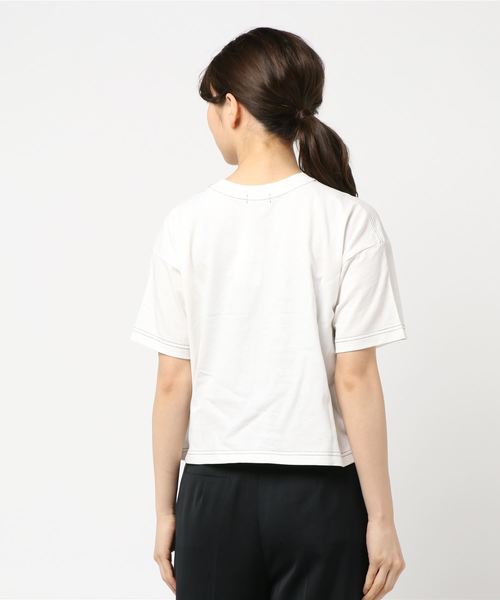 LOWRYS FARM（ローリーズファーム）の「ステッチショートＴＥＥ　832841（Tシャツ/カットソー・レディース・ブラック/オフホワイト/イエロー/グリーン・FREE）」の6枚目の写真