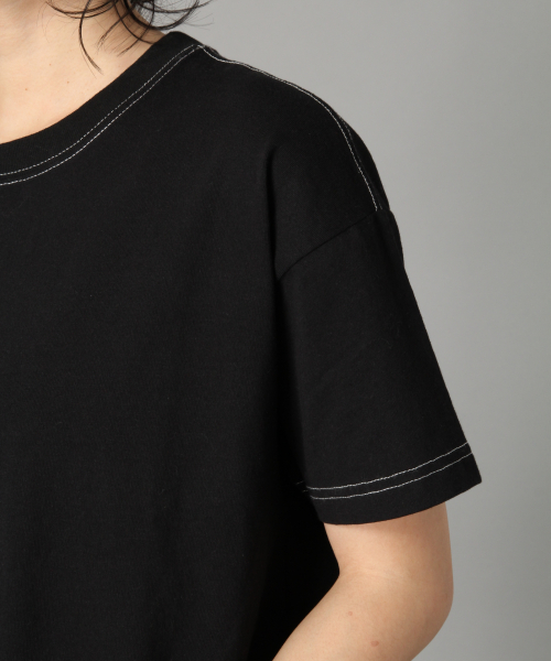 LOWRYS FARM（ローリーズファーム）の「ステッチショートＴＥＥ　832841（Tシャツ/カットソー・レディース・ブラック/オフホワイト/イエロー/グリーン・FREE）」の14枚目の写真