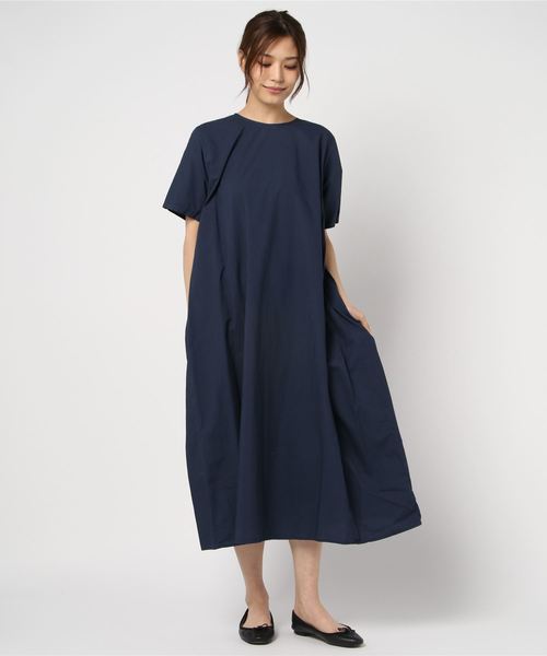 MidiUmi(ミディウミ)の「SIDE_TUCK_ROBE(ワンピース・レディース・ブラック/ネイビー/オフホワイト・FREE)」の3枚目の写真