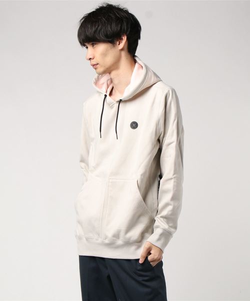 Hurley (ハーレー)の「M PROTECT THERMA PO / ハーレー メンズ プルオーバーパーカーワンポイントロゴ ユニセックス(パーカー・メンズ・ヘザーグレー/ブラック系その他/クリーム/ワインレッド・SMALL/MEDIUM/LARGE)」の3枚目の写真