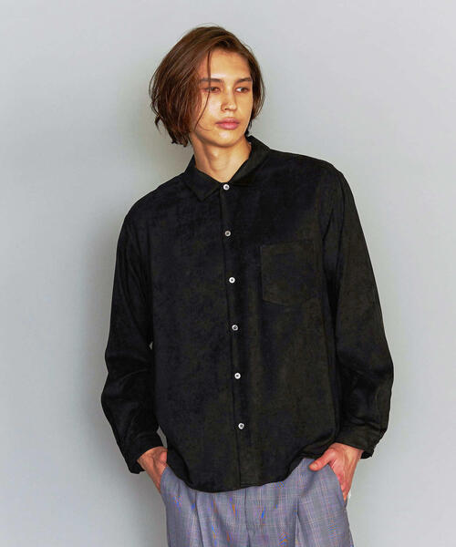 BEAUTY&YOUTH UNITED ARROWS(ビューティーアンドユースユナイテッドアローズ)の「BY スエードタッチ レギュラーカラー シャツ(シャツ/ブラウス・メンズ・ライトグレー/ブラック/ロイヤルブルー・MEDIUM/X-LARGE/SMALL/LARGE)」の2枚目の写真