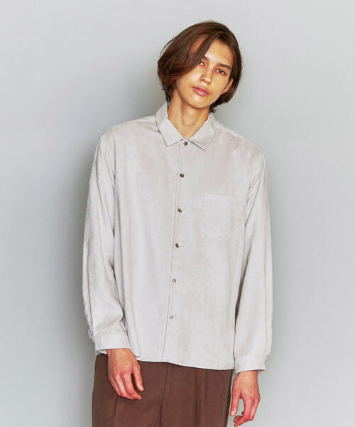BEAUTY&YOUTH UNITED ARROWS(ビューティーアンドユースユナイテッドアローズ)の「BY スエードタッチ レギュラーカラー シャツ(シャツ/ブラウス・メンズ・ライトグレー/ブラック/ロイヤルブルー・MEDIUM/X-LARGE/SMALL/LARGE)」の12枚目の写真