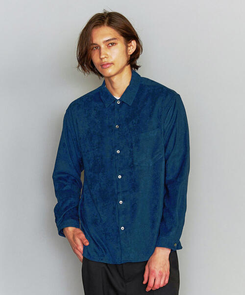 BEAUTY&YOUTH UNITED ARROWS(ビューティーアンドユースユナイテッドアローズ)の「BY スエードタッチ レギュラーカラー シャツ(シャツ/ブラウス・メンズ・ライトグレー/ブラック/ロイヤルブルー・MEDIUM/X-LARGE/SMALL/LARGE)」の9枚目の写真