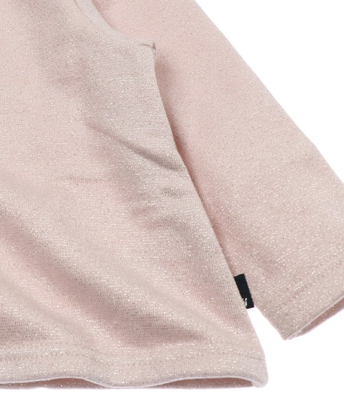 Caldia（カルディア）の「ラメ裏毛ハート箔プリントトレーナー（スウェット・キッズ・グレー/ピンク・90/100/110/120/80/130/140）」の10枚目の写真