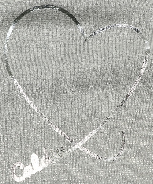 Caldia（カルディア）の「ラメ裏毛ハート箔プリントトレーナー（スウェット・キッズ・グレー/ピンク・90/100/110/120/80/130/140）」の11枚目の写真