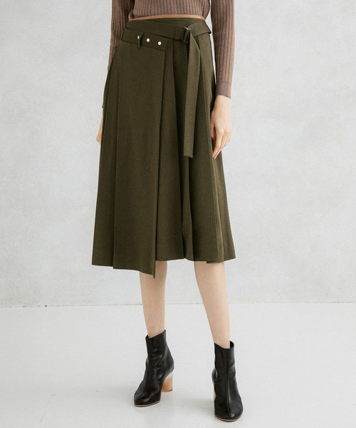 UNITED TOKYO（ユナイテッドトウキョウ）の「ミルフィセミタイトスカート（スカート・レディース・ワインレッド/カーキ/ブラック・1/2）」の3枚目の写真