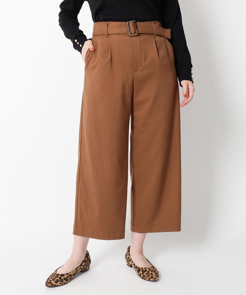 セール Xl Web限定サイズ マシンウォッシャブル 裏起毛 Trストレッチバックル付きワイドパンツ その他パンツ The Shop Tk ザ ショップ ティーケー のファッション通販 Zozotown