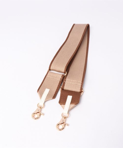 natural couture（ナチュラルクチュール）の「ラインショルダー付きフラップバッグ（ショルダーバッグ・レディース・ダークブラウン/アイボリー/ミント/ピンク・FREE）」の8枚目の写真