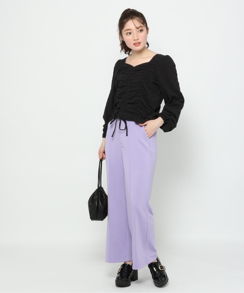 Heather（ヘザー）の「センタータックスラックス　876187（スラックス・レディース・ブラック/ブラウン/パープル系その他・S/M）」の6枚目の写真