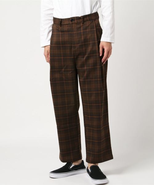 UP START（アップスタート）の「ビッグチェックワイドパンツ（その他パンツ・メンズ・ベージュ/ネイビー/ブラウン・MEDIUM/LARGE）」の8枚目の写真