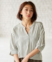 ジョーゼット素材袖デザインブラウス