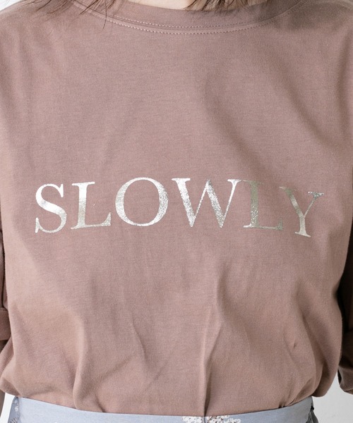 natural couture（ナチュラルクチュール）の「6分袖大人ロゴＴ（Tシャツ/カットソー・レディース・オフホワイト/ミント/モカ/スミクロ・FREE）」の16枚目の写真