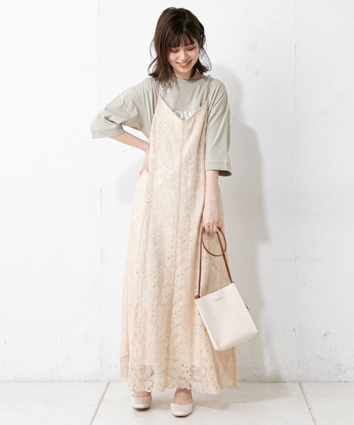 natural couture（ナチュラルクチュール）の「6分袖大人ロゴＴ（Tシャツ/カットソー・レディース・オフホワイト/ミント/モカ/スミクロ・FREE）」の9枚目の写真