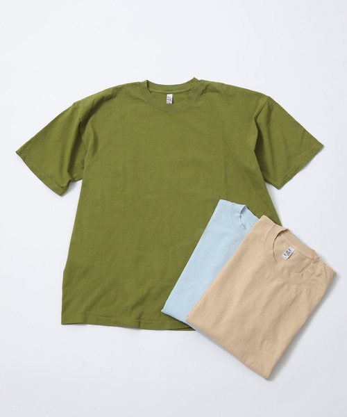 LOS ANGELES APPAREL(ロサンゼルスアパレル)の「LA Apparel 別注Tee(Tシャツ/カットソー・メンズ・ベージュ/オリーブ/サックスブルー・LL/L)」の3枚目の写真