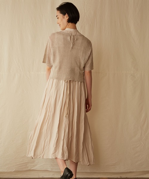 suzuki takayuki ワンピース　オフホワイト suzuki takayuki ワンピース puff-sleeve shirt dress
