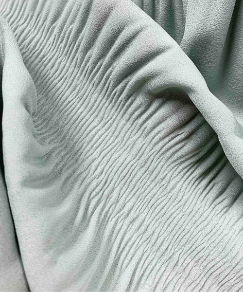 PICCIN（ピッチン）の「マジョリカフレンチスリーブブラウス（シャツ/ブラウス・レディース・ブラック/ベージュ/サックスブルー/オレンジ・M/L）」の12枚目の写真