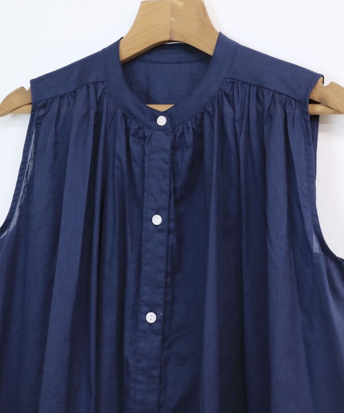 andme（アンドミー）の「薄手コットンフレンチスリーブシャツワンピース（シャツワンピース・レディース・ブラック/ネイビー/ピンク/バーガンディー/ミント/ベージュ系その他/ブルー系その他/イエロー/オフホワイト/ライトブラウン・M）」の22枚目の写真