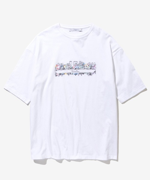 rehacer : Last Supper ” 最後の晩餐 ” on Wide Cutsew（Tシャツ/カットソー）｜rehacer（レアセル）