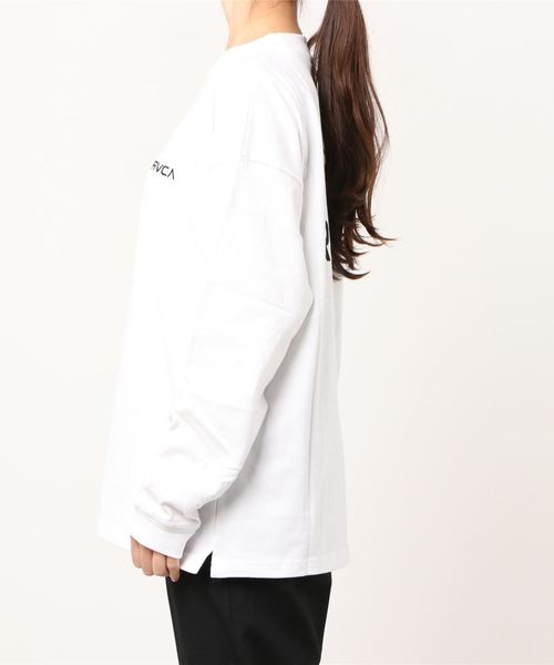 RVCA（ルーカ）の「RVCA/ルーカ ビッグシルエット バックプリントロンT BA044-055（Tシャツ/カットソー・レディース・ブルー/ホワイト/ブラック・S/XS）」の4枚目の写真