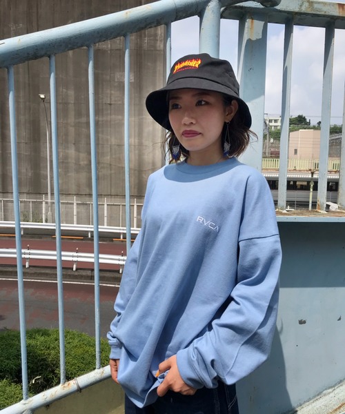 RVCA（ルーカ）の「RVCA/ルーカ ビッグシルエット バックプリントロンT BA044-055（Tシャツ/カットソー・レディース・ブルー/ホワイト/ブラック・S/XS）」の20枚目の写真