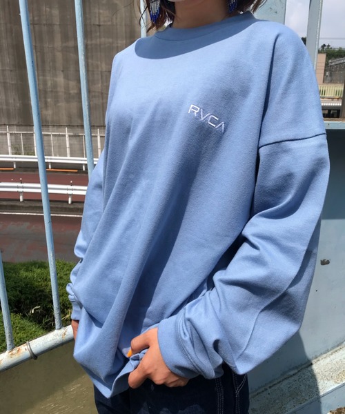 RVCA（ルーカ）の「RVCA/ルーカ ビッグシルエット バックプリントロンT BA044-055（Tシャツ/カットソー・レディース・ブルー/ホワイト/ブラック・S/XS）」の22枚目の写真
