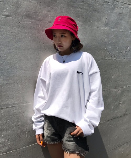 RVCA（ルーカ）の「RVCA/ルーカ ビッグシルエット バックプリントロンT BA044-055（Tシャツ/カットソー・レディース・ブルー/ホワイト/ブラック・S/XS）」の8枚目の写真