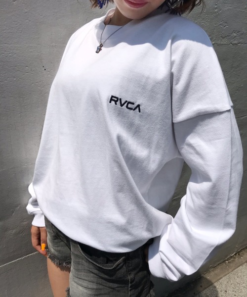 RVCA（ルーカ）の「RVCA/ルーカ ビッグシルエット バックプリントロンT BA044-055（Tシャツ/カットソー・レディース・ブルー/ホワイト/ブラック・S/XS）」の9枚目の写真