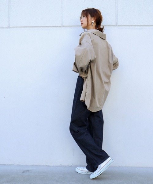 Fashion Letter(ファッションレター)の「ストレートデニムパンツ(デニムパンツ・レディース・ネイビー/ブルー/ワンウォッシュ・LL/3L/4L/M/L)」の15枚目の写真